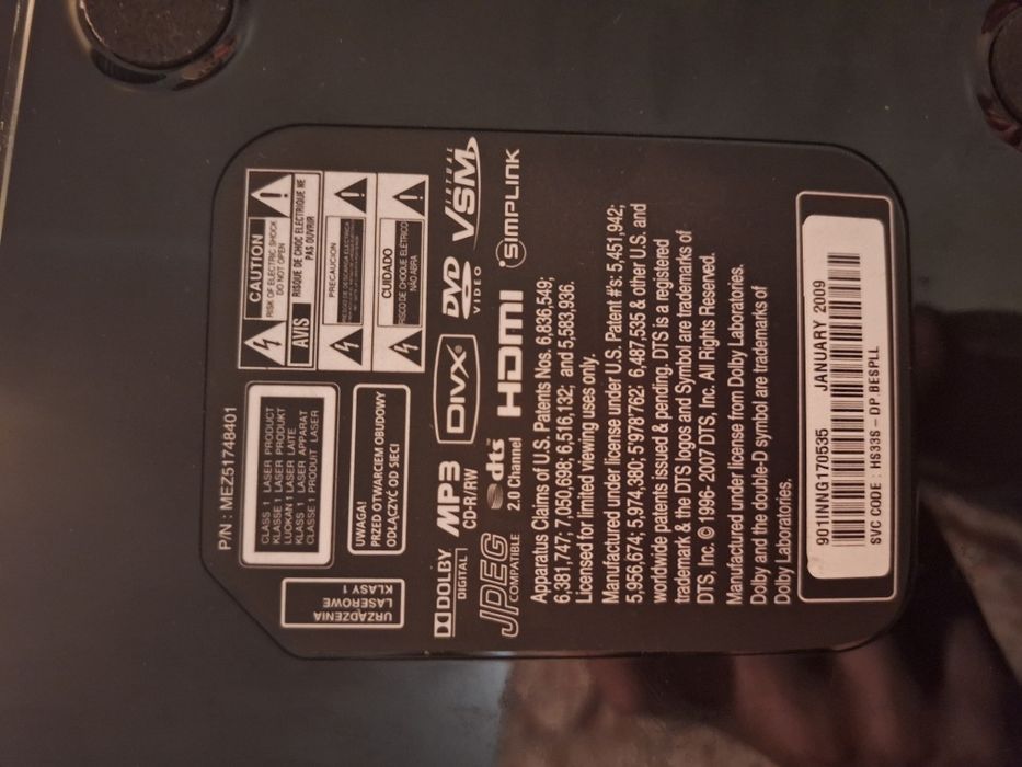 Aparelhagem LG Home Theater HT33S-DP com Subwoofer Ativo