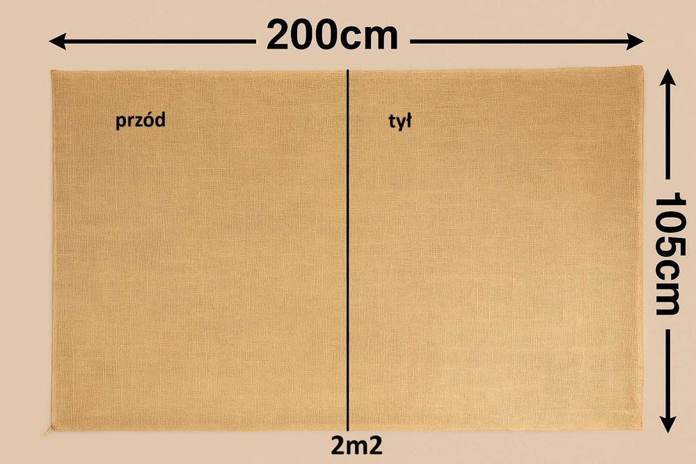 Tkanina jutowa 320g/m2, WOREK JUTOWY 100x55cm