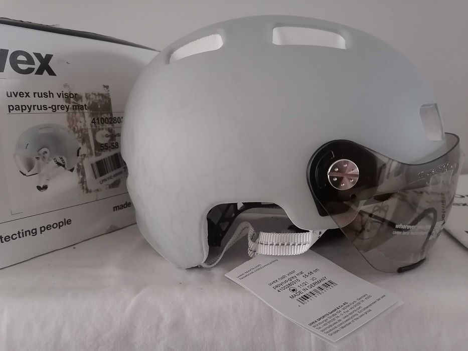 Kask rowerowy Uvex Rush Visor Papyrus Grey Mat M 55-58cm