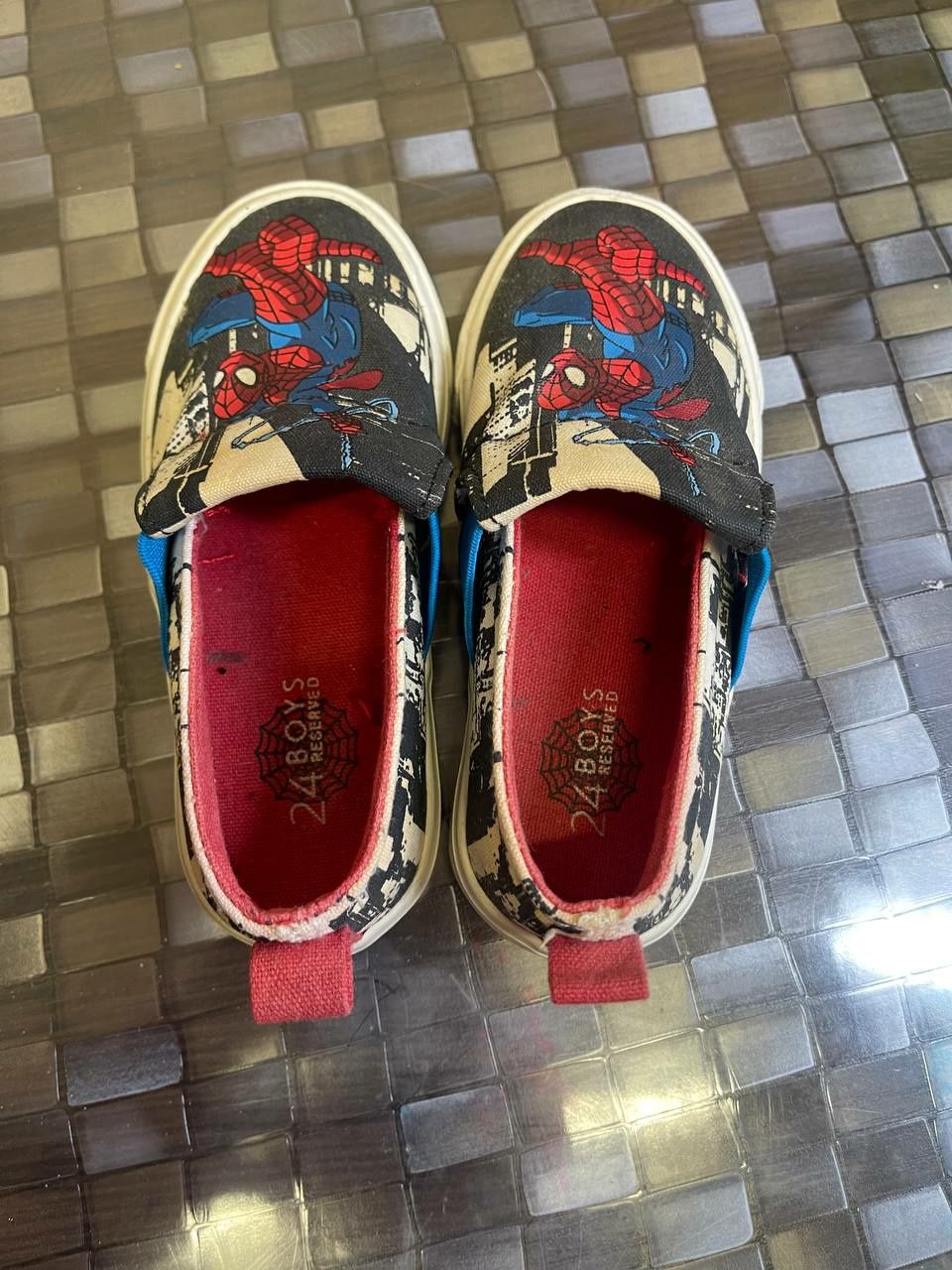 Детские мокасины кросовки Spider-Man 24 размер 16 см по стельке.
