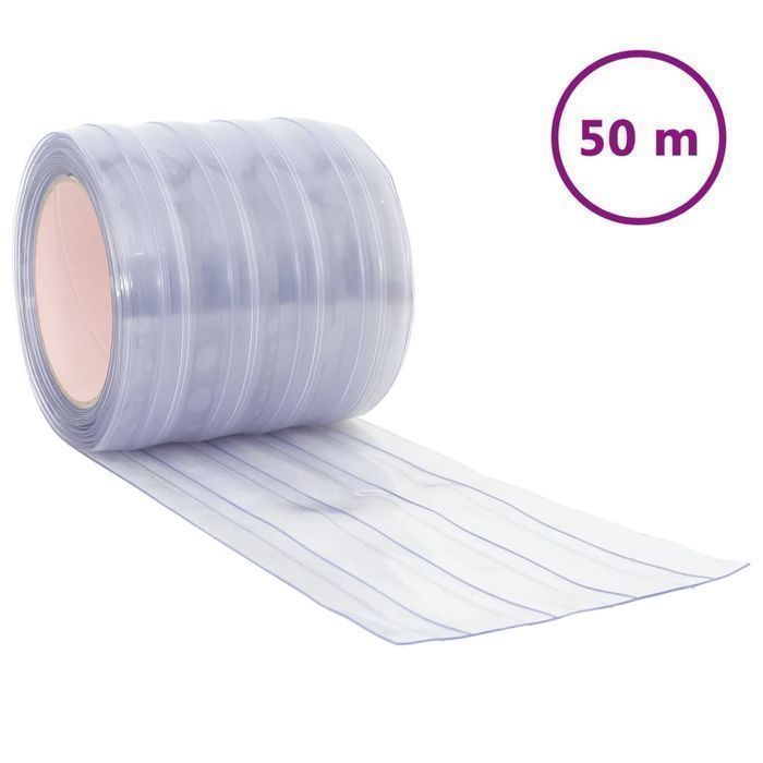 Kurtyna paskowa, przezroczysta, 200 mm x 1,6 mm, 50 m, PVC