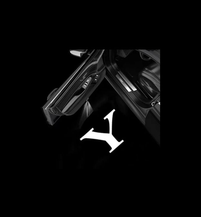 Підсвітка дверей Teslа , проекція логтипу - біла, синя Y 3 X S