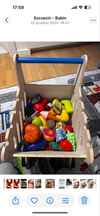 Kuchnia drewniana ikea plus wozek z zakuami