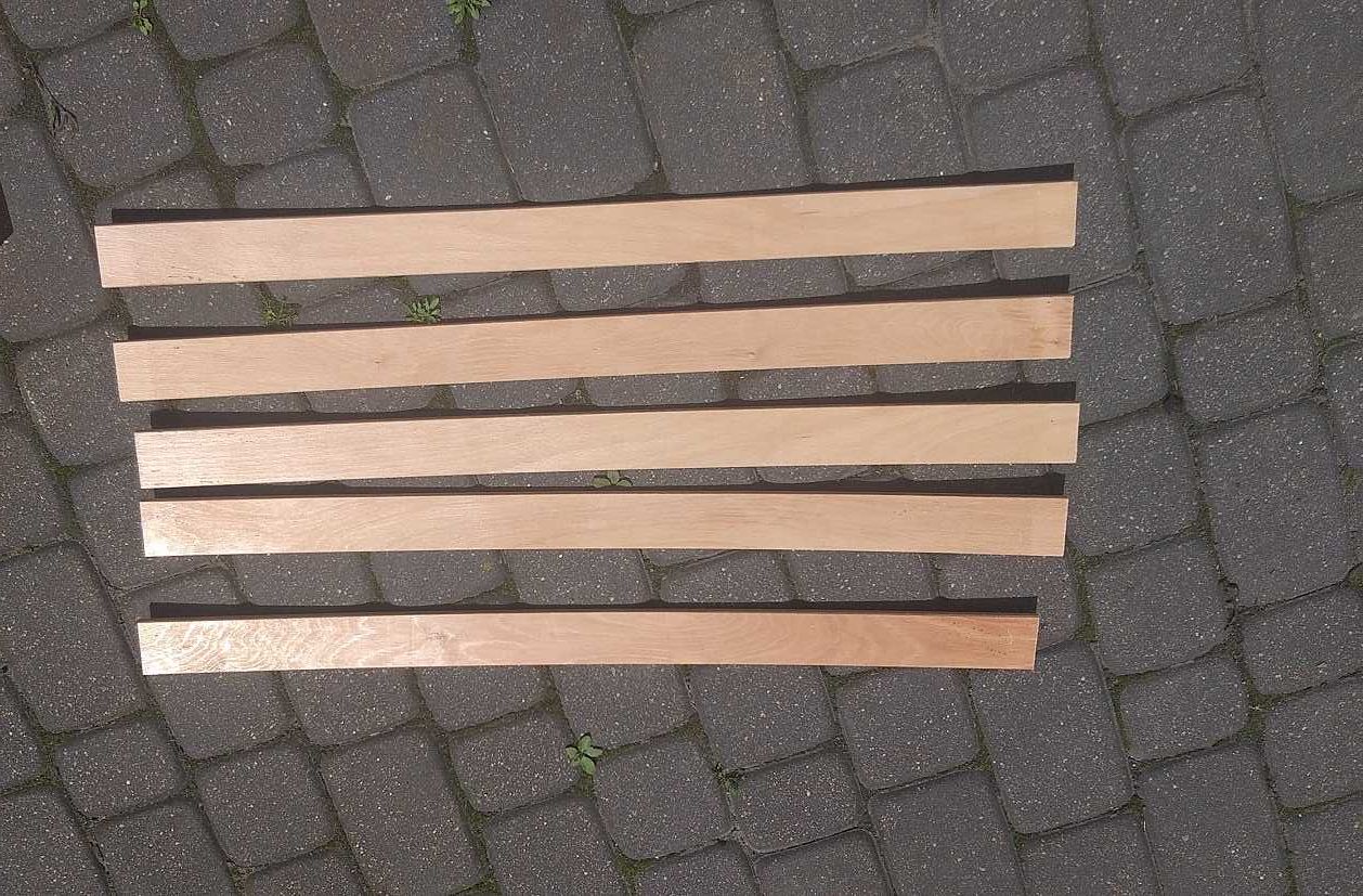 listwa sprężynująca 3 szt.,  szczeble, stelaż  łóżka   80cm