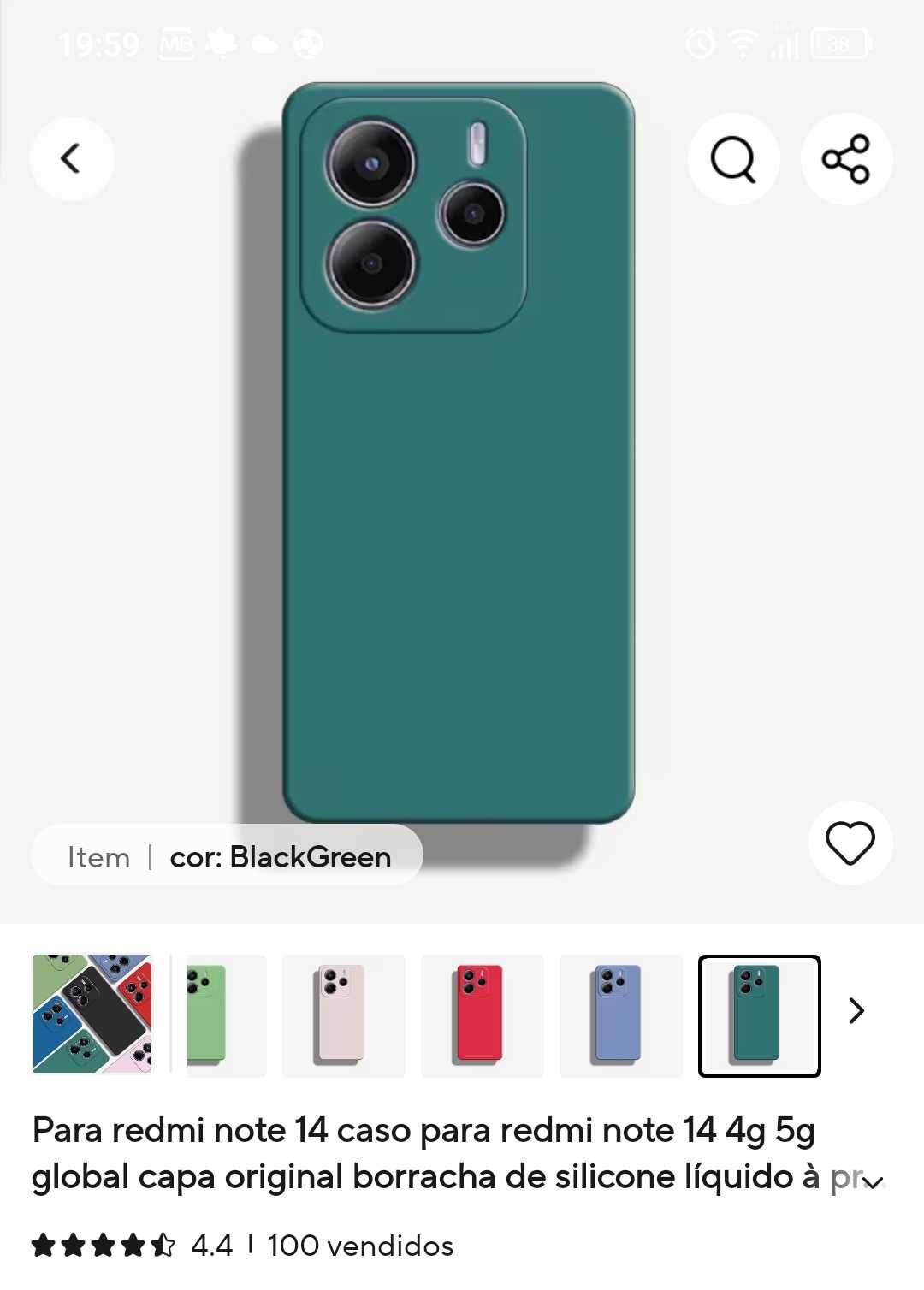 Capa telemóvel Cover Xiaomi Redmi Note 14 5G. As duas por 6€