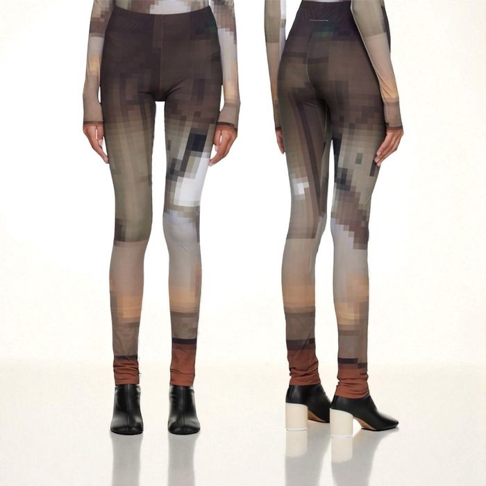MM6 Maison Margiela легінси лосини оригінальні жіночі Pixel Print XS