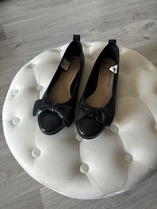Baleriny skórzane czarne WOJAS rozm. 40