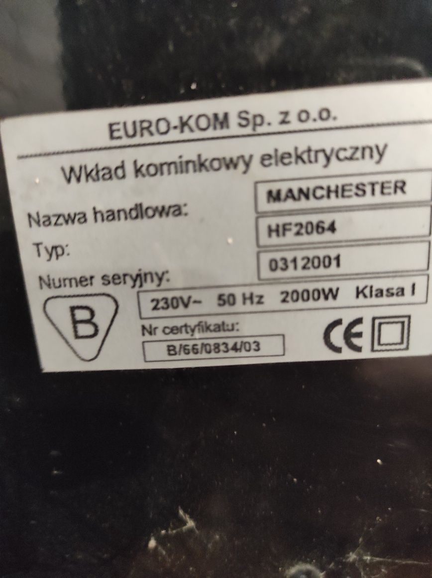 Wkład kominkowy elektryczny