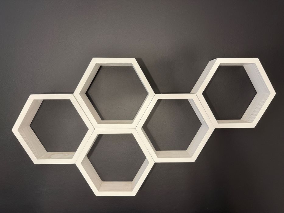 Półka plaster miodu biała