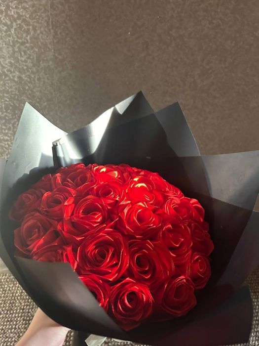 Букет з атласної стрічки