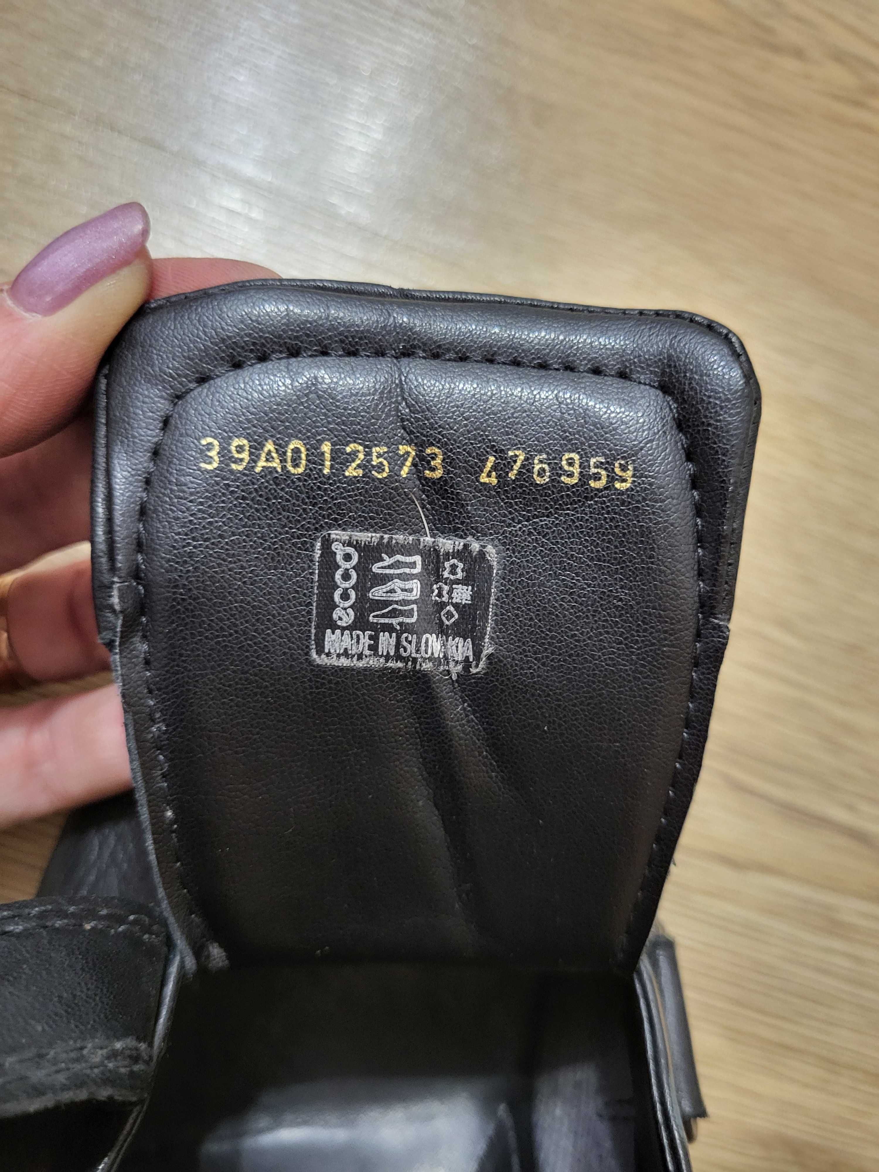 ECCO Soft Шкіряні напівчеревики на липучках розмір 39