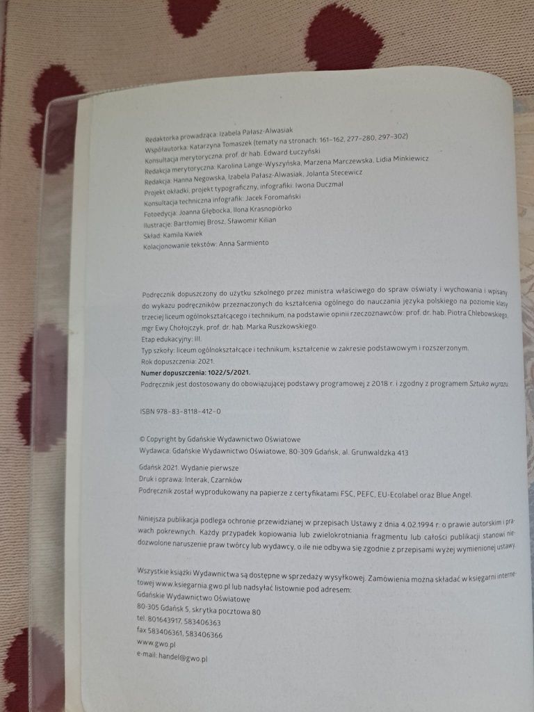 Podręcznik język polski cz. 1 klasa III