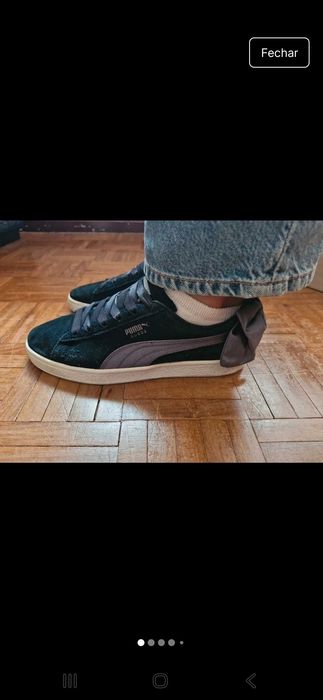 Sapatilhas Suede Puma 39 Pretas Camurça
