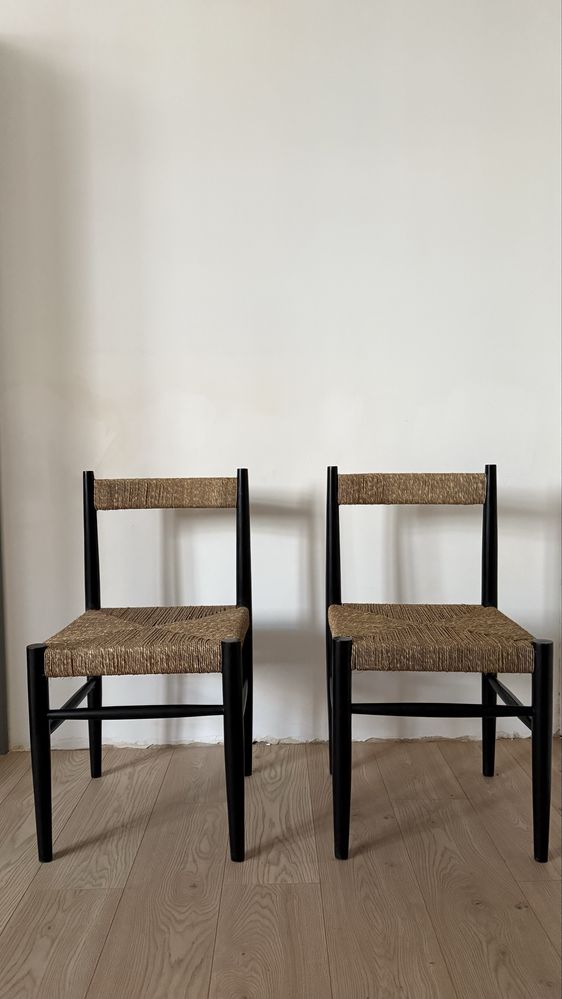 Krzesło plecionka naturalna drewno zara home
