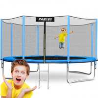 Trampolina ogrodowa 14ft/435cm z siatką zewnętrzną i drabinką Neo-