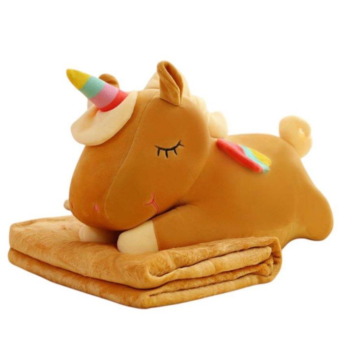 Плед детский + игрушка единорог и подушка 3в1