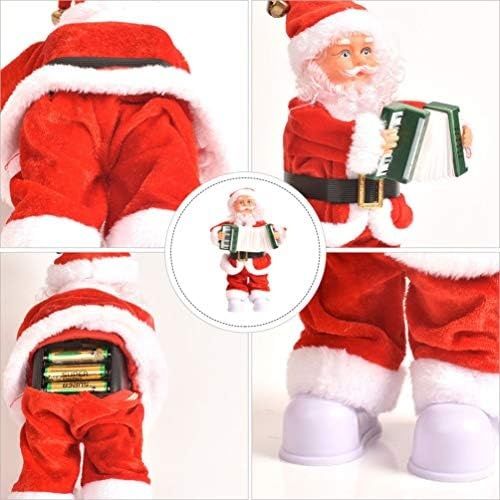 Figurka lalka święty Mikołaj z akordeonem 30cm na baterie