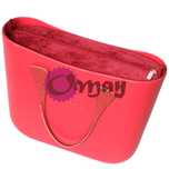 CZERWONY organizer OBAG STANDARD welur Velvet 2 kieszenie wkład OMAY