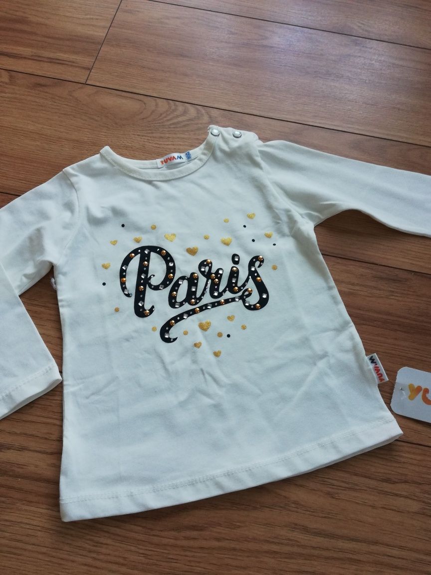 Bluzeczka bluzka z długim rękawem Paris 80