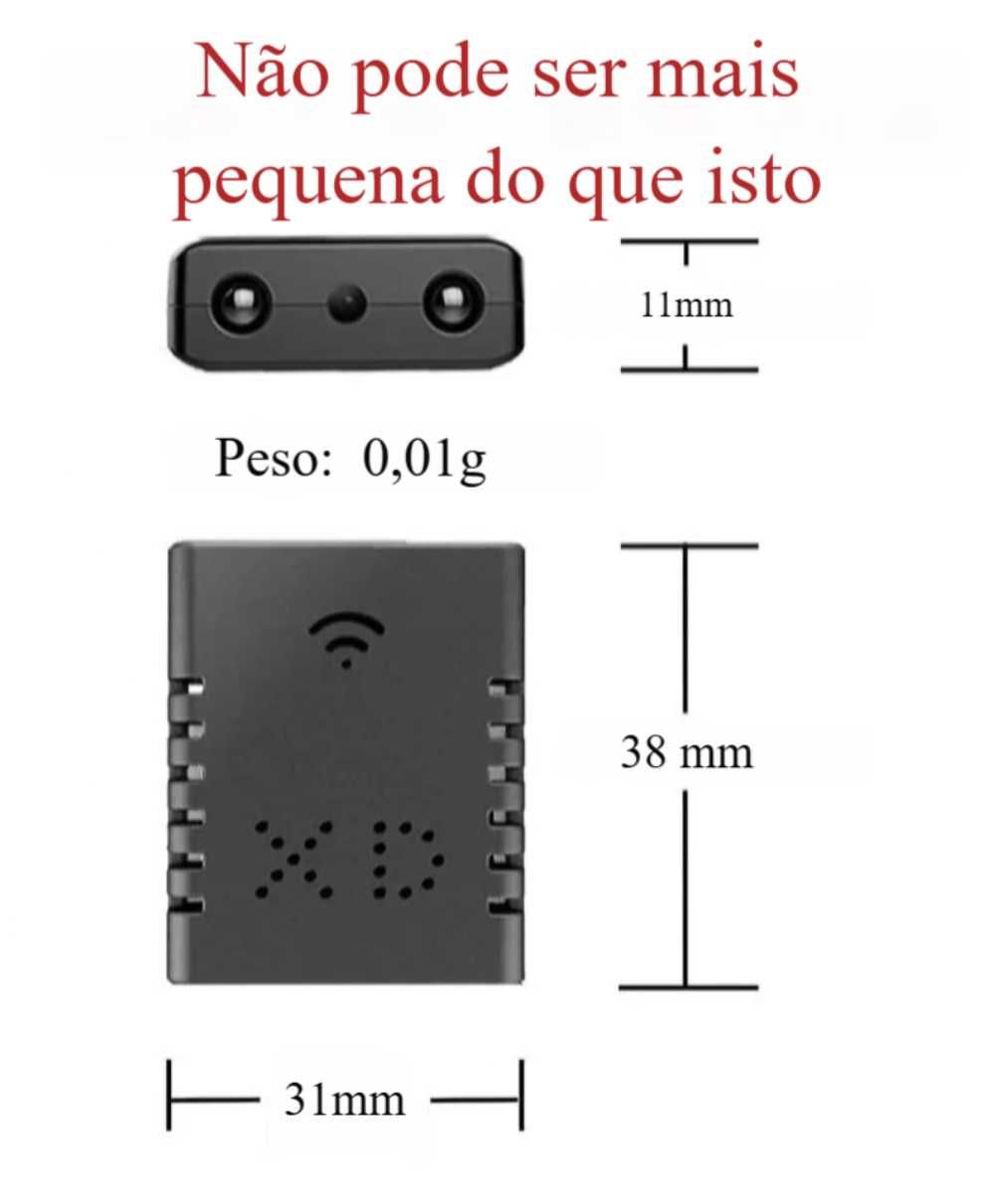 Micro Câmara * S/Fios * FullHD * com Visão Noturna