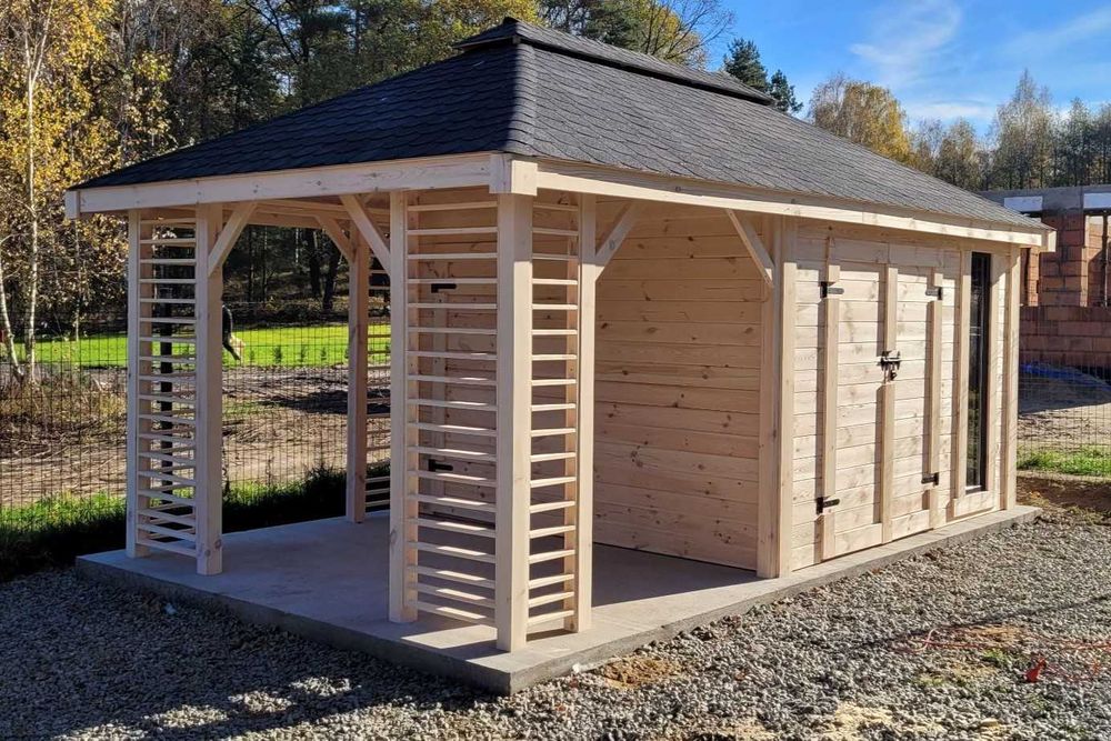 Domek Narzędziowy ALAN 3x4m 4x4m 5x4m 6x4m  Każdy Wymiar DREWNOTRIK.PL