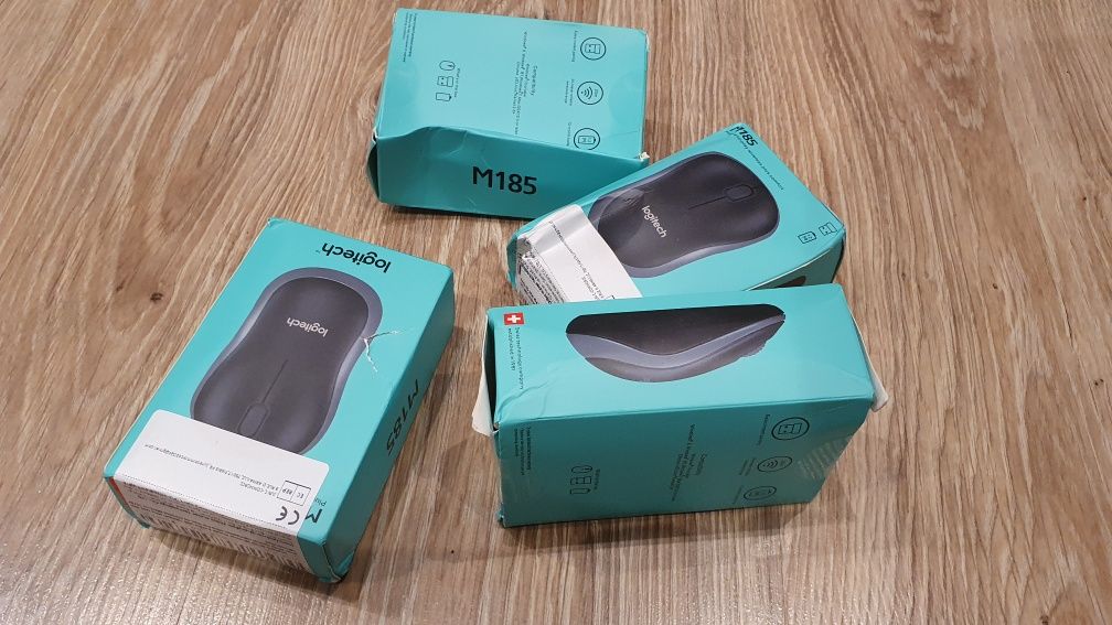 Mysz Logitech m185, cicha, nowa, bezprzewodowa