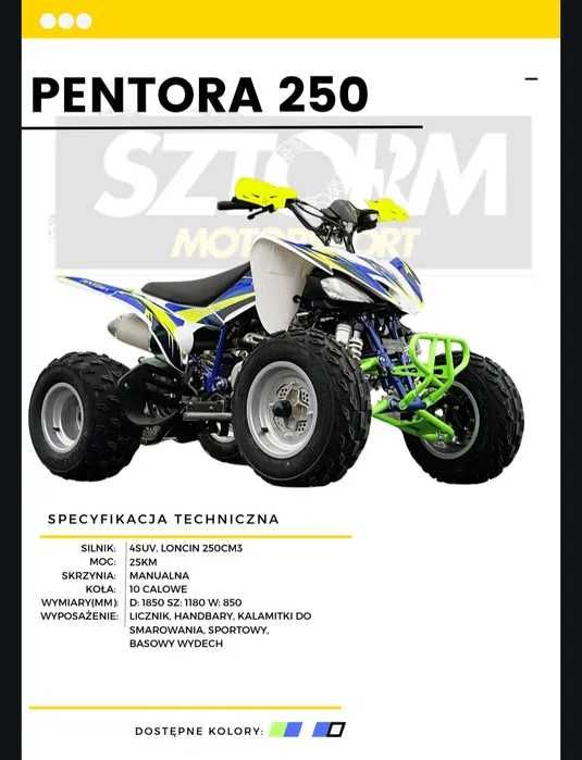 PENTORA 250, RAPTOR, LTR, LTZ. chlodzony cieczą.