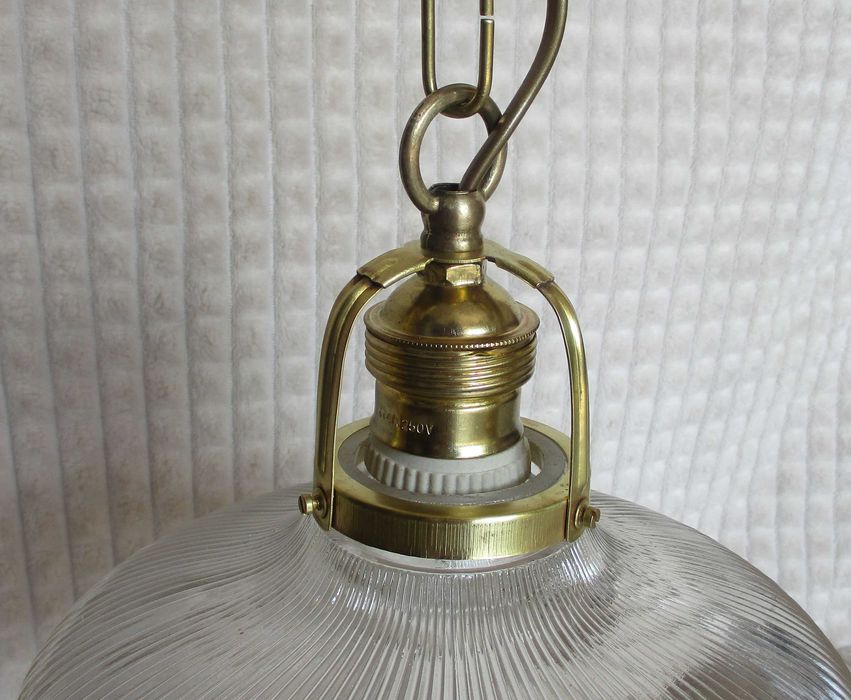 Stary lampion / zwis / mały żyrandol z unikatowym kloszem.