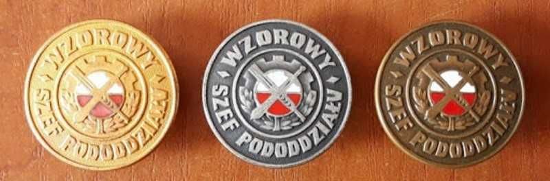 Odznaczenia Wzorowy Szef Pododdziału kpl. 3 sztuk