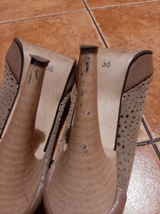 Szpilki czulenka pantofle na platformie