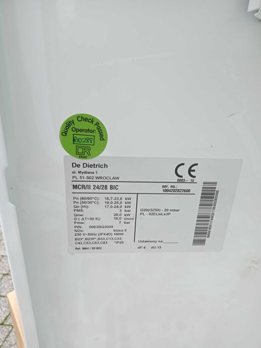 Gazowy kocioł DE DIETRICH MCR/II 24/28 BIC