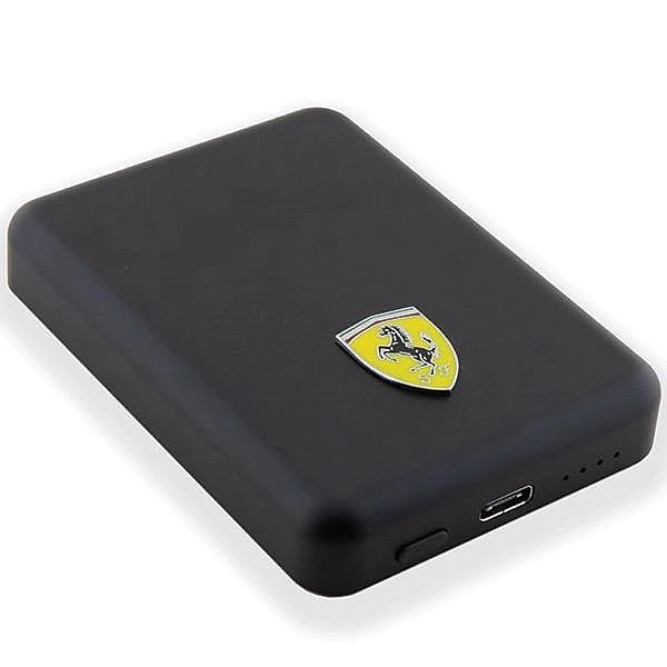 Powerbank Ferrari Metal Logo MagSafe 15W 5000mAh - czarny