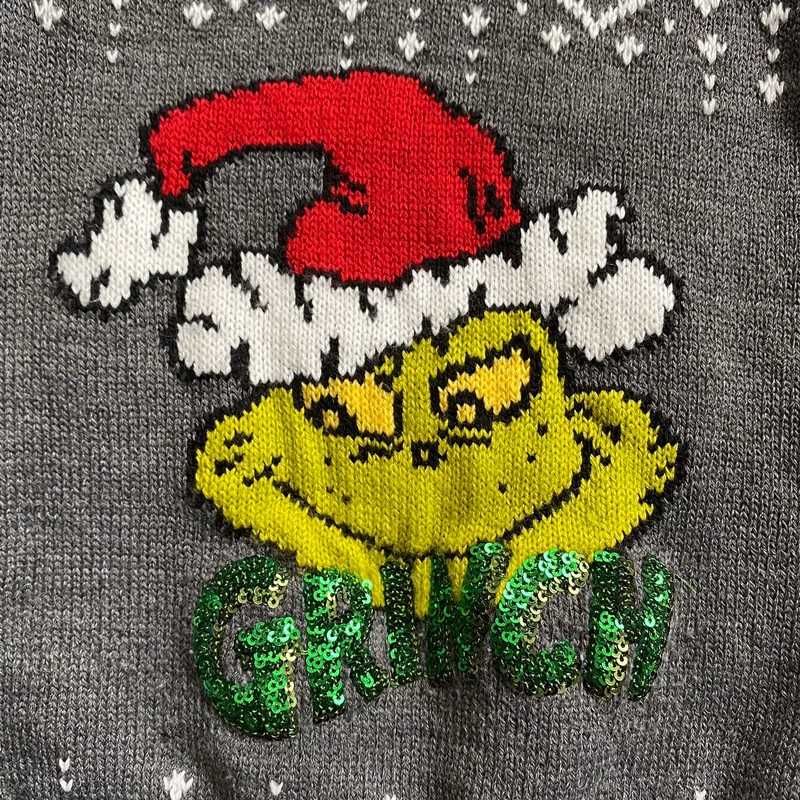 Sweterek świąteczny, na święta, the Grinch, 6-7 lat, 122 cm, Primark