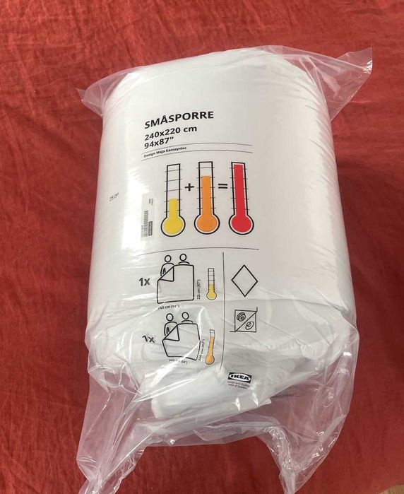 Edredom IKEA SMÅSPORRE para todas as estações, sem uso, 240x220 cm