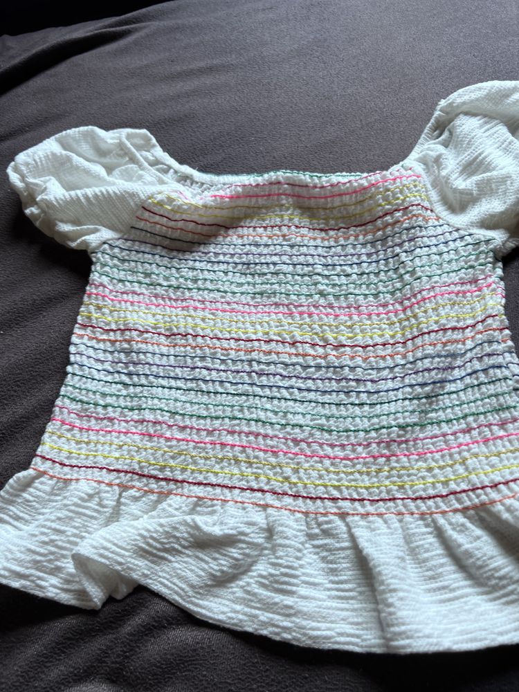 Zara kids bufiaste rekawy bluzeczka 152