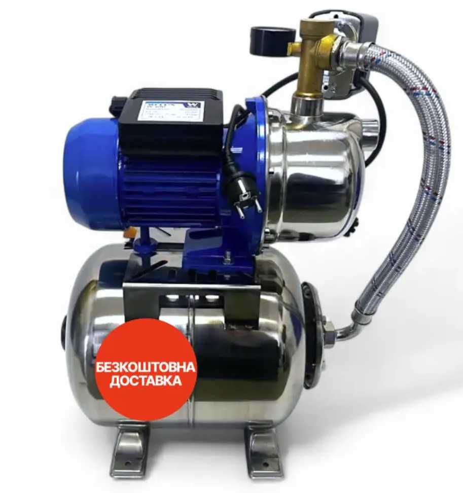 Насосная станция Well`s JET 100L/24L inox; 1.1кВт; h:45м;60л/мин Чехия