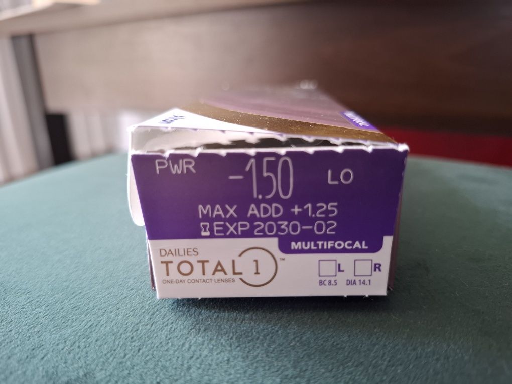Soczewki Alcon Dailies Total 1 Multifocal -1,5, max add. +1,25