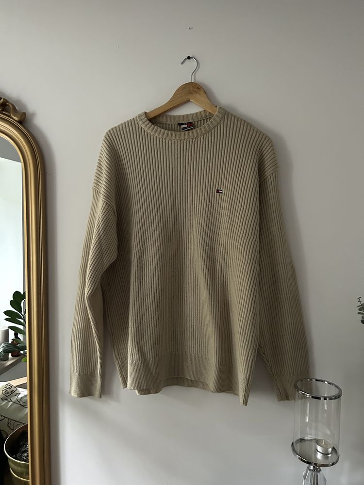 Sweterek beżowy XXL Tommy Hilfiger