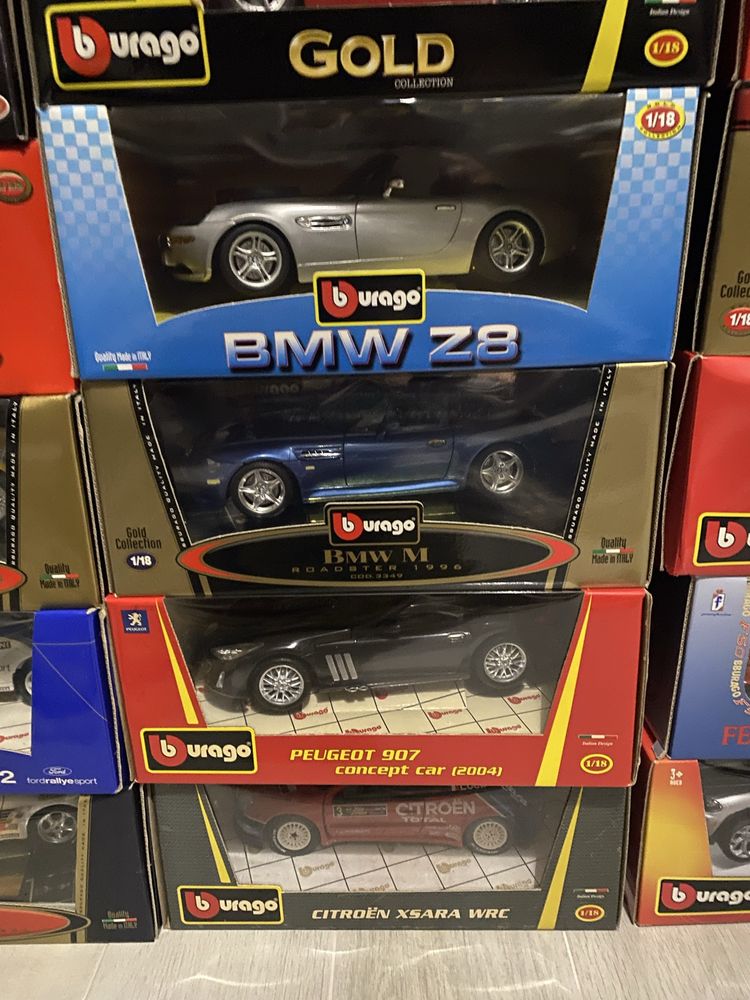 Coleção de miniaturas antigas Bburago 1/18