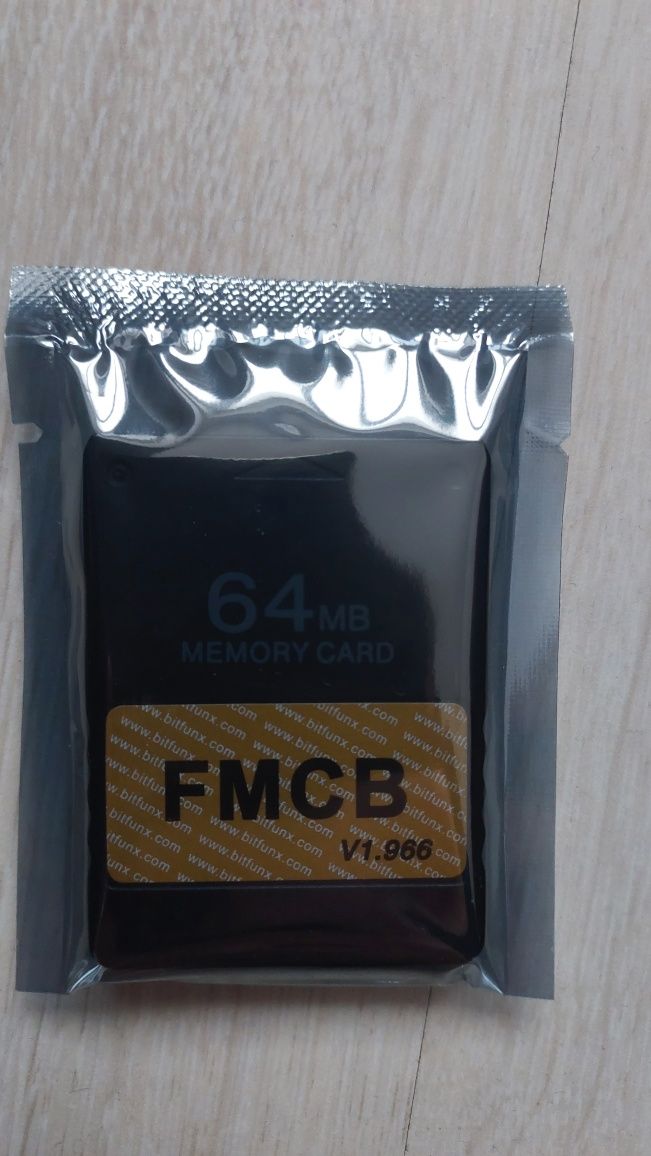 Karta pamięci PS2, FMCB 1.966 64 mb Ps memory card nowa w folii, folia