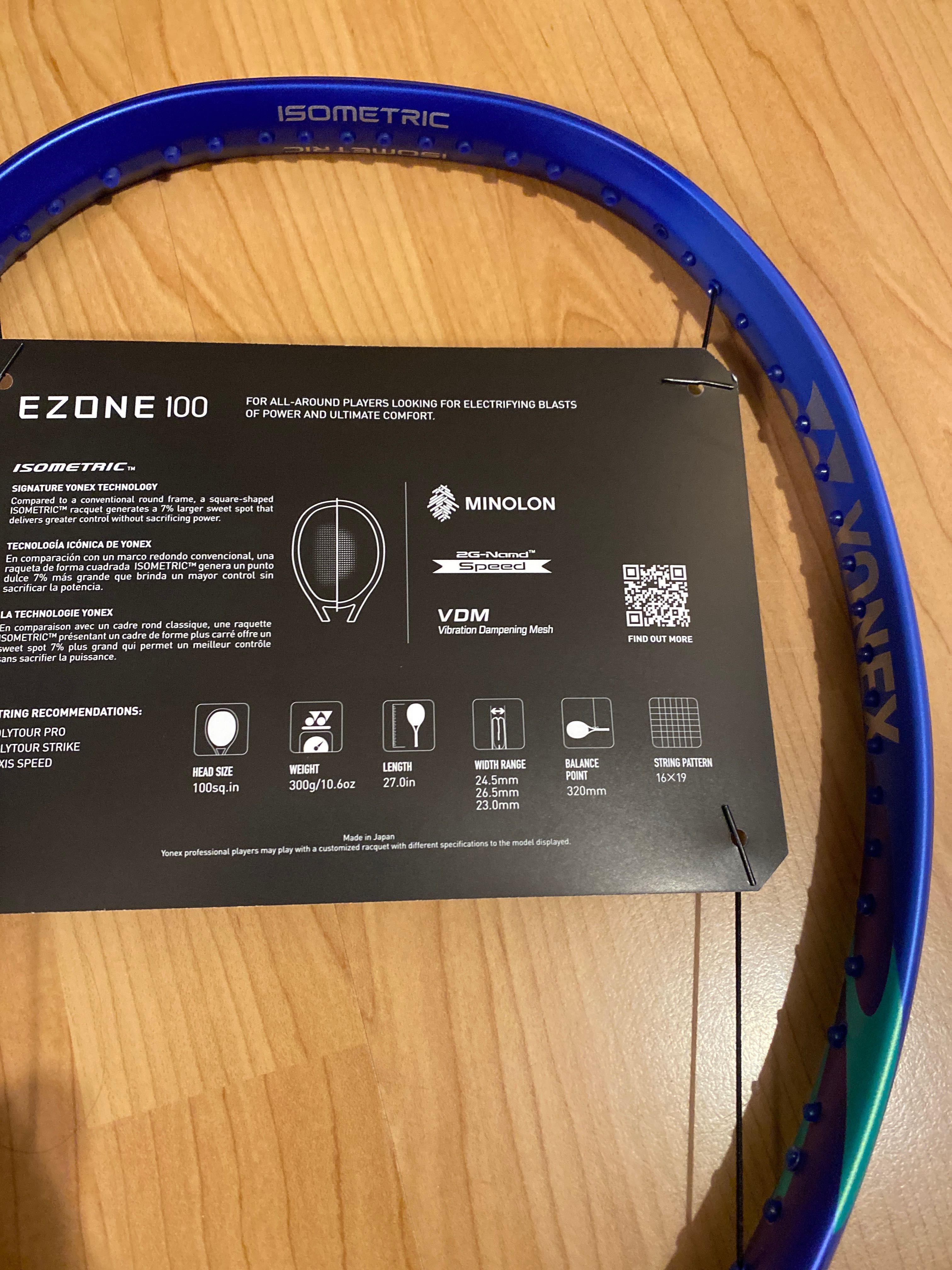 Yonex EZone 100 Blast Blue 300g L2 2025  16x19
