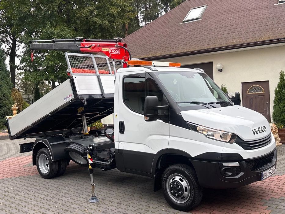 Iveco 50C15  DUŻY HDS FASSI/Wywrotka 3-Stronna/Salon Polska/17.000 Tyś Km/JAK NOWY!