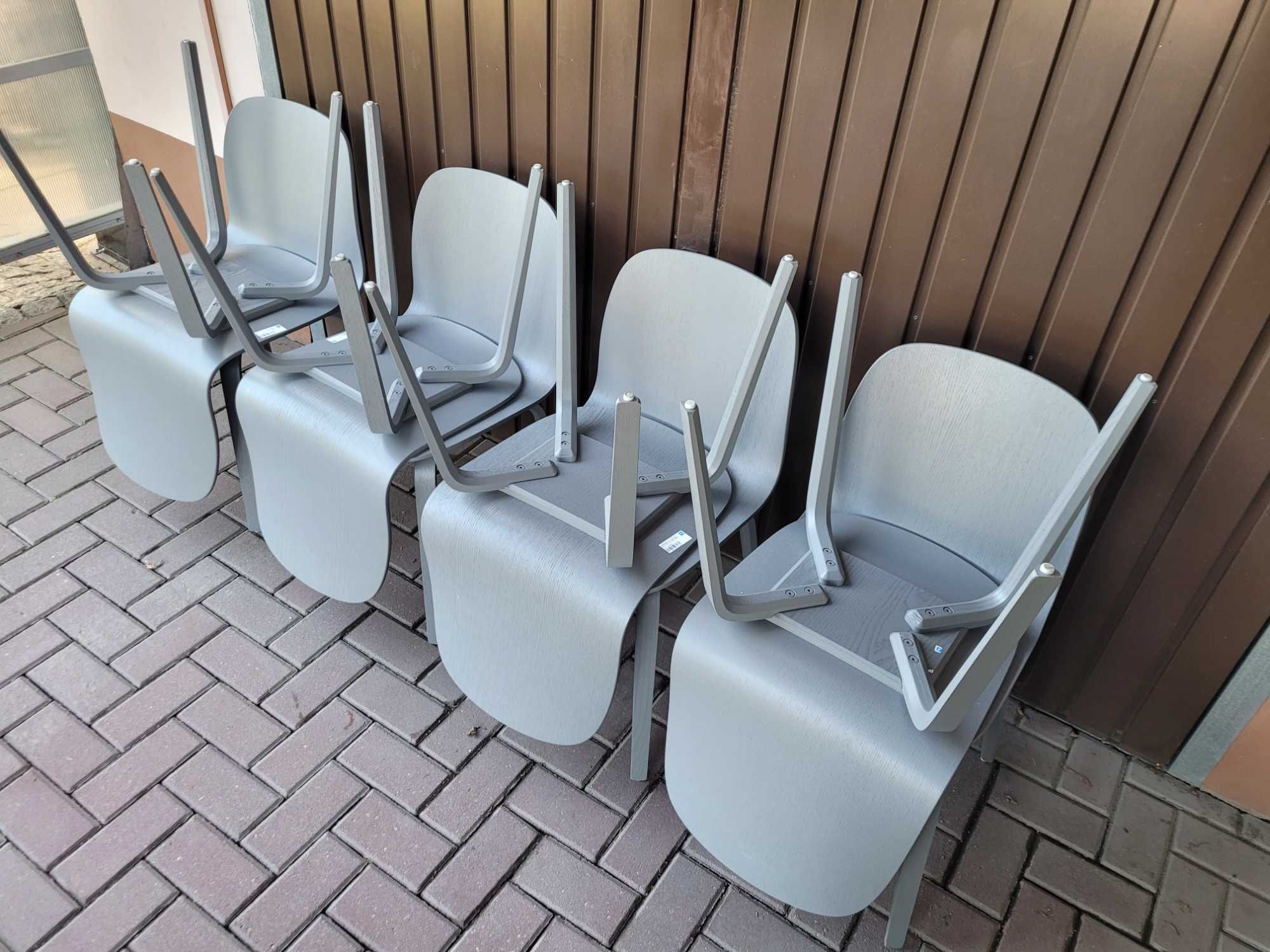 Duńskie Krzesła MUUTO krzesło VISU WOOD Szare Design MIKA TOLVANEN
