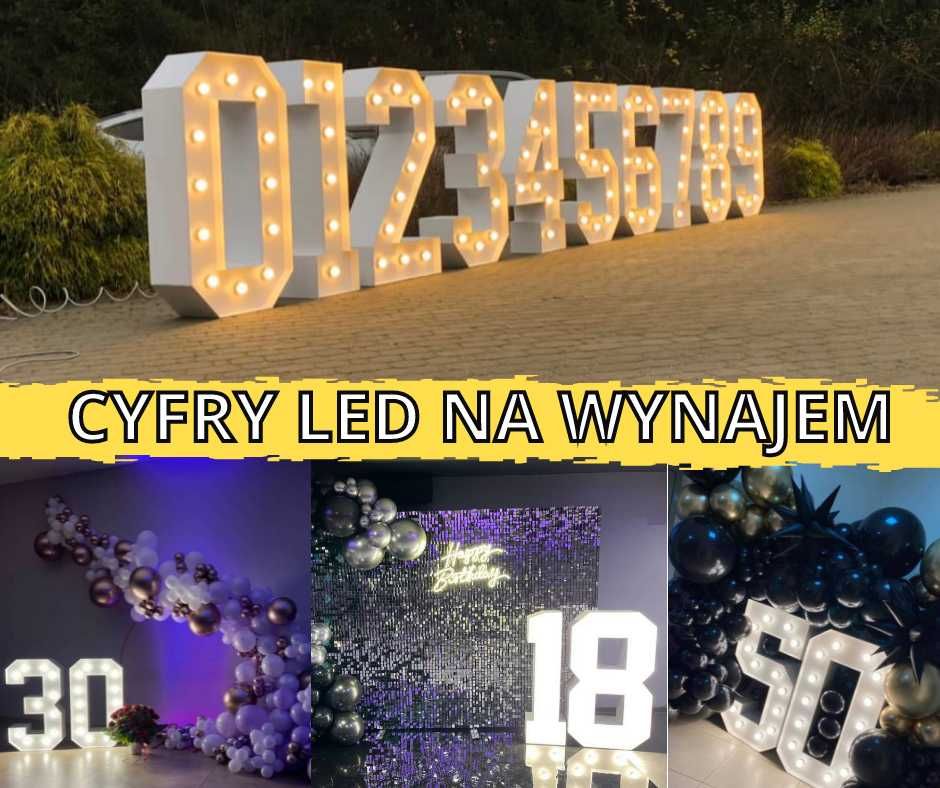 Wynajem Cyfry Stojące LED | 1 | 18 | 20 | 30| NA URODZINY ITP