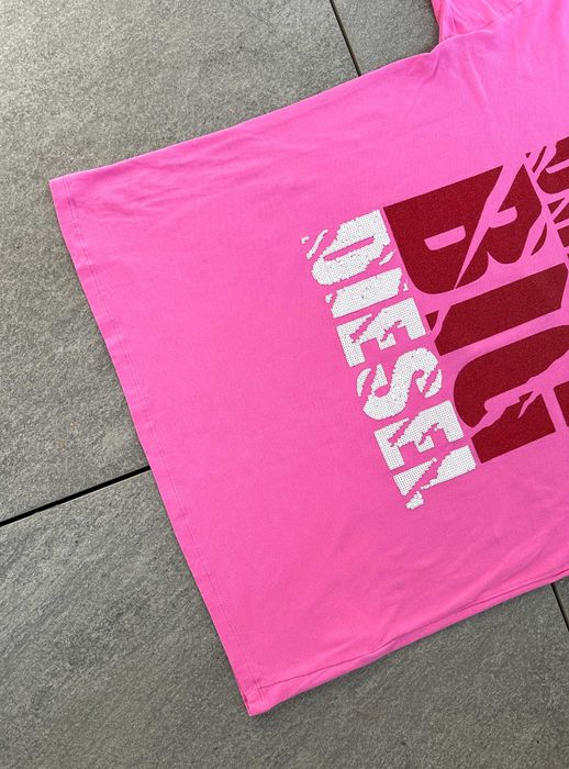 Koszulka DIESEL różowa damska t-shirt r. XL