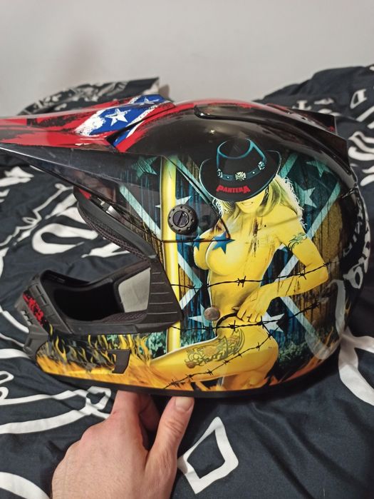 Kask Pantera rockhard cross, enduro, hulajnoga limitowany, unikatowy