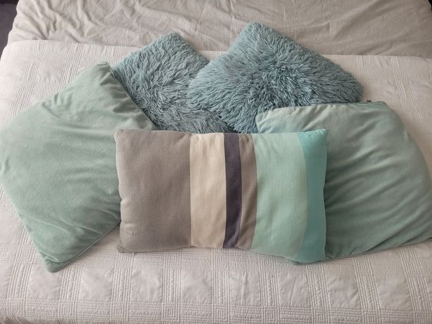 Poduszka , komplet poduszek turkusowych