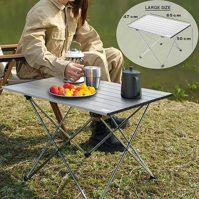 Stolik  turystyczny kempingowy pod namiot do campera 65x47, nieużywany