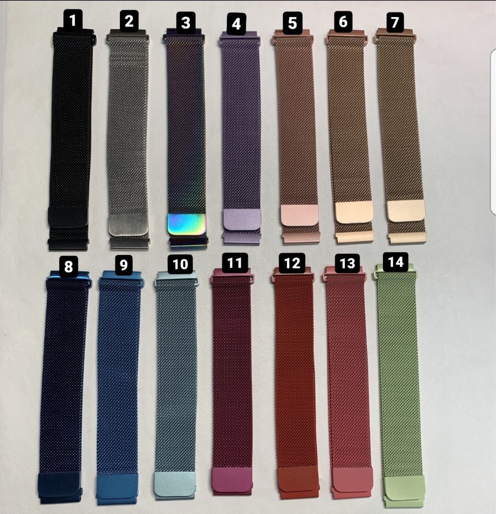 Ремешок Milanese Loop Magnetic 20mm 22mm для Huawei, Samsung,Amazfit