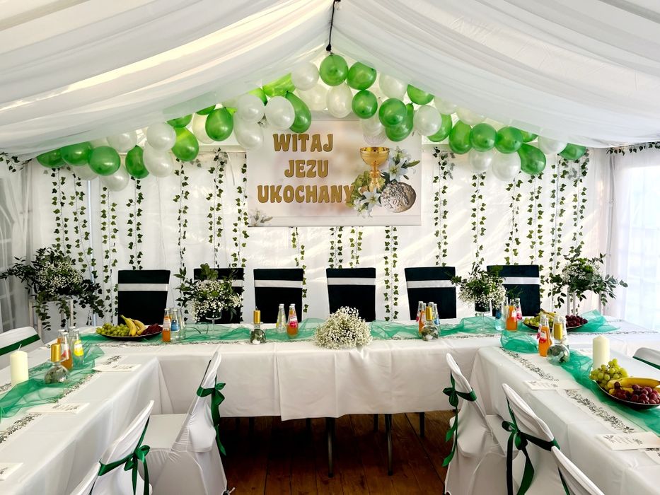 Wynajem namiotów - Wypożyczalnia stołów, krzeseł, podłogi, obrusów!